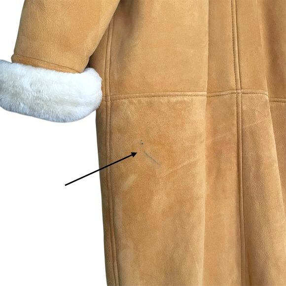 Vintage Overland Sheepskin Longline Coat Genuine Shearling Boho Western Winter - Picture 15 of 15